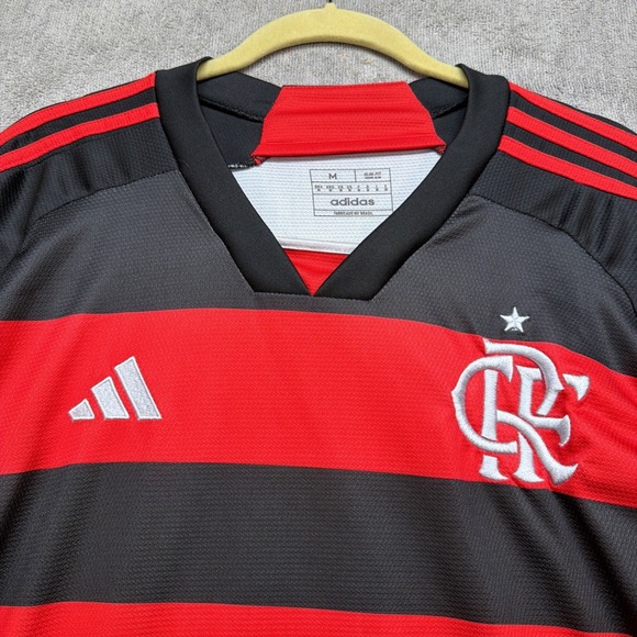 Adidas Flamengo Home Soccer Jersey Mens Medium Red Black Aeroready - Picture 2 of 8